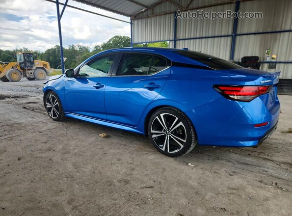 3N1AB8DV0MY203780 2021 NISSAN SENTRA Синий Задняя левая четверть