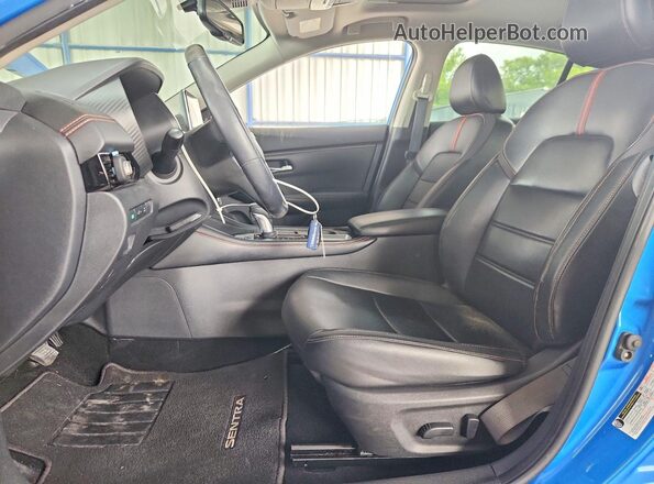 3N1AB8DV0MY203780 2021 NISSAN SENTRA Синий Вид салона спереди