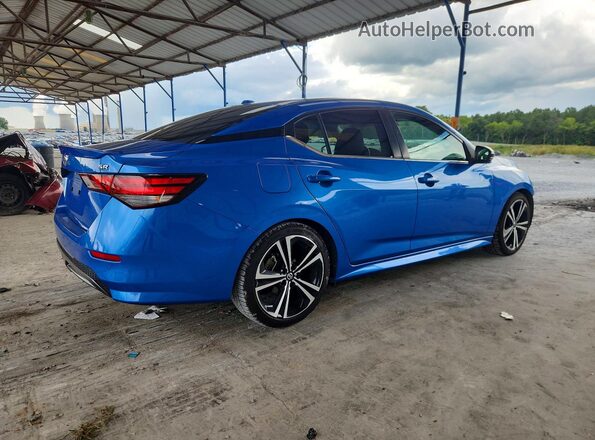 3N1AB8DV0MY203780 2021 NISSAN SENTRA Синий Задняя правая четверть