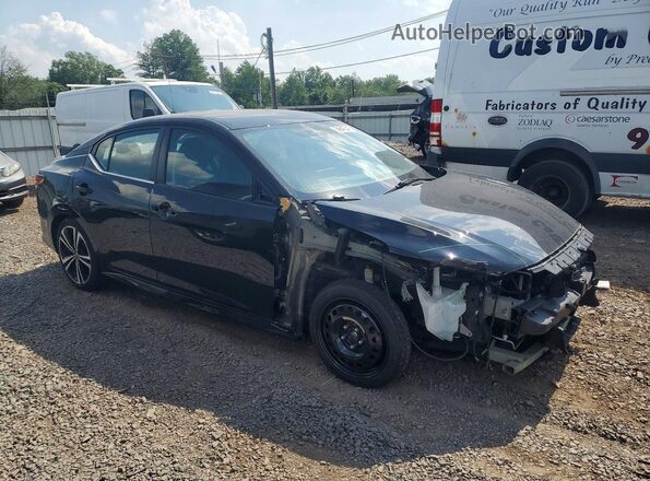 3N1AB8DV0MY319416 2021 NISSAN SENTRA Черный Передняя правая четверть