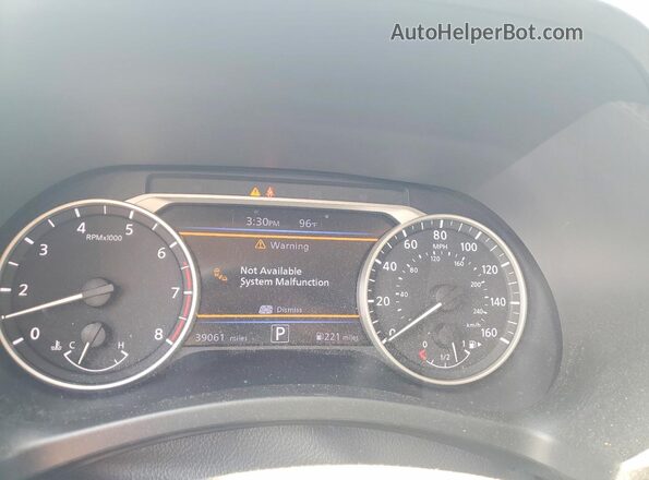3N1AB8DV0MY319416 2021 NISSAN SENTRA Черный Вид щитка приборов