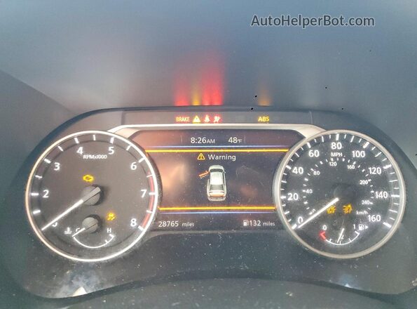 3N1AB8DV1MY309719 2021 NISSAN SENTRA Оранжевый Вид щитка приборов