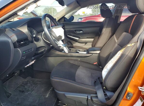 3N1AB8DV1MY309719 2021 NISSAN SENTRA Оранжевый Вид салона спереди
