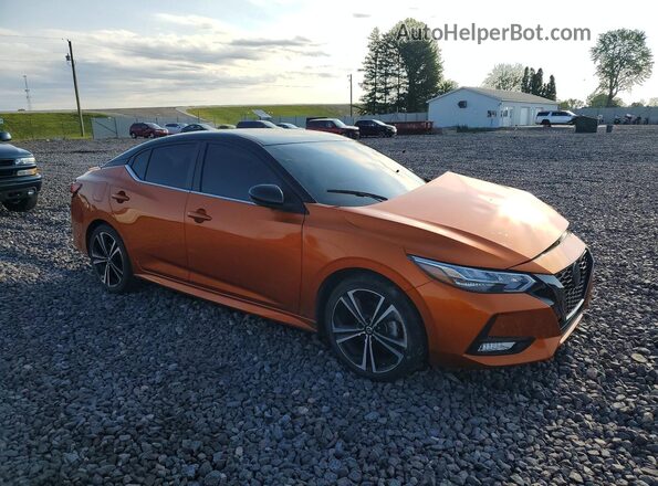 3N1AB8DV1MY309719 2021 NISSAN SENTRA Оранжевый Передняя правая четверть