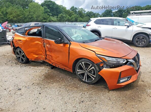 3N1AB8DV2MY204946 2021 NISSAN SENTRA Оранжевый Передняя правая четверть