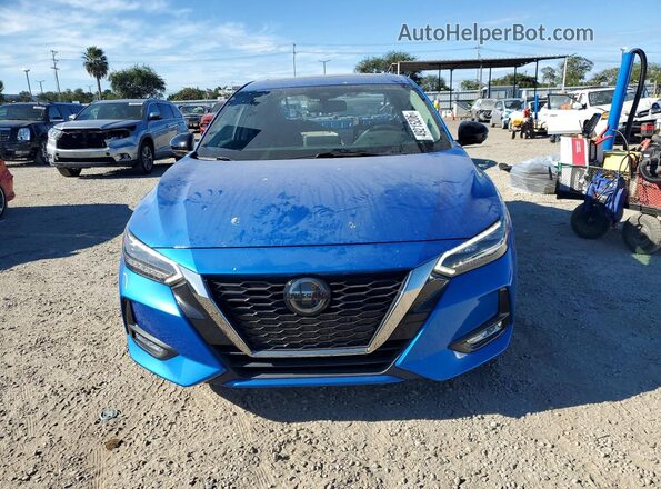 3N1AB8DV2MY219642 2021 NISSAN SENTRA Blue წინა ხედი