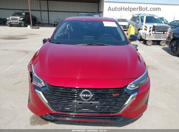 3N1AB8DV2SY214650 2025 NISSAN SENTRA Red Widok zestawu wskaźników