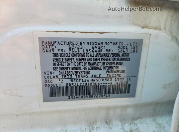 3N1AB8DV3RY274964 2024 NISSAN SENTRA White Շարժիչի բաժամունքի տեսք