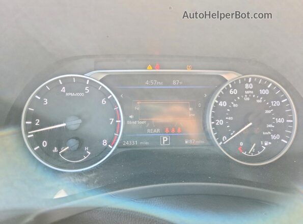 3N1AB8DV3RY292543 2024 NISSAN SENTRA Blue Instrument cluster view