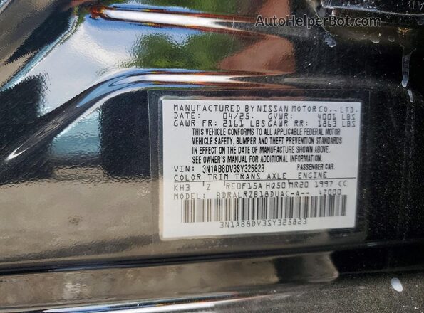 3N1AB8DV3SY325823 2025 NISSAN SENTRA Черный Вид подкапотного пространства