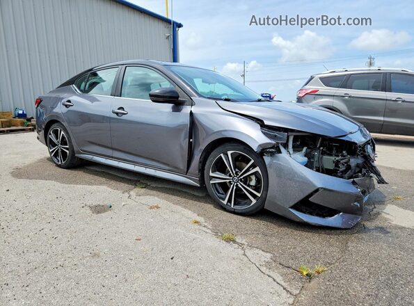 3N1AB8DV4MY201966 2021 NISSAN SENTRA Серый Передняя правая четверть