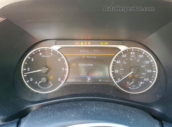 3N1AB8DV4MY258135 2021 NISSAN SENTRA White Widok zestawu wskaźników