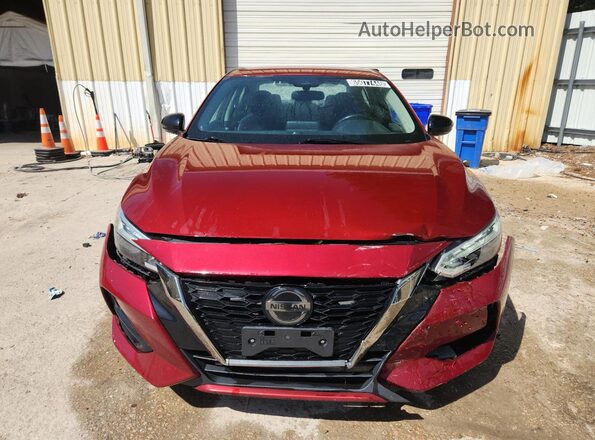 3N1AB8DV4MY285612 2021 NISSAN SENTRA Red Вид наклейки з VIN-кодом