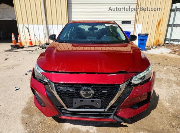 3N1AB8DV4MY285612 2021 NISSAN SENTRA Red Вид спереду