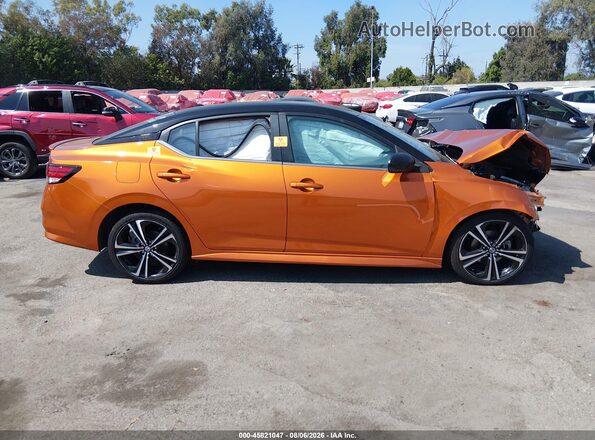 3N1AB8DV4MY309729 2021 NISSAN SENTRA Orange Սարքավորումների վահանակի տեսք