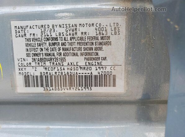 3N1AB8DV4RY261995 2024 NISSAN SENTRA Blue ძრავის განყოფილების ხედი