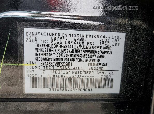 3N1AB8DV5RY209081 2024 NISSAN SENTRA Black Շարժիչի բաժամունքի տեսք