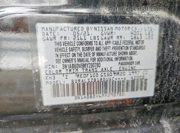 3N1AB8DV6MY290780 2021 NISSAN SENTRA Black Vista del compartimento del motor