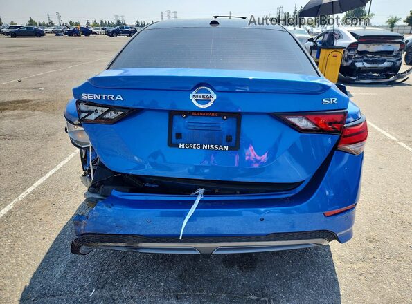 3N1AB8DV6NY258333 2022 NISSAN SENTRA Blue Rear view