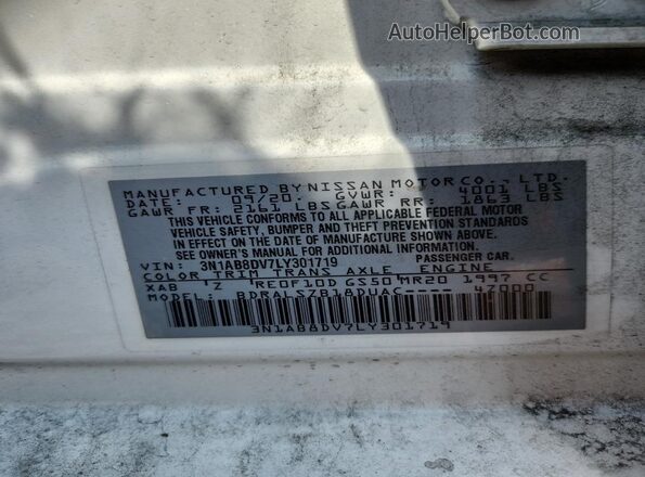 3N1AB8DV7LY301719 2020 NISSAN SENTRA White Vista del compartimento del motor