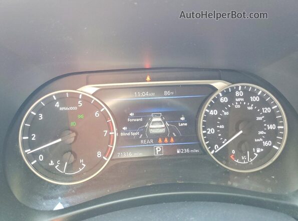 3N1AB8DV7MY210581 2021 NISSAN SENTRA Red ხელსაწყოთა პანელის ხედი