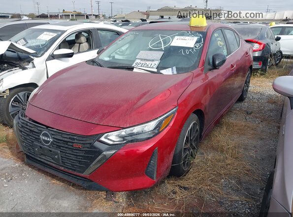 3N1AB8DV7RY329433 2024 NISSAN SENTRA Red წინა მარცხენა ხედი სამი მეოთხედიდან