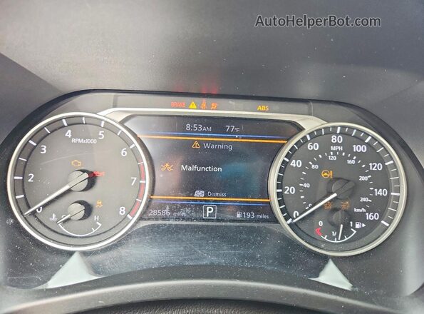 3N1AB8DV7SY307910 2025 NISSAN SENTRA Black Вид щитка приладів