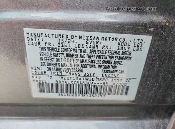 3N1AB8DV9RY352390 2024 NISSAN SENTRA Gray Vista del compartimento del motor