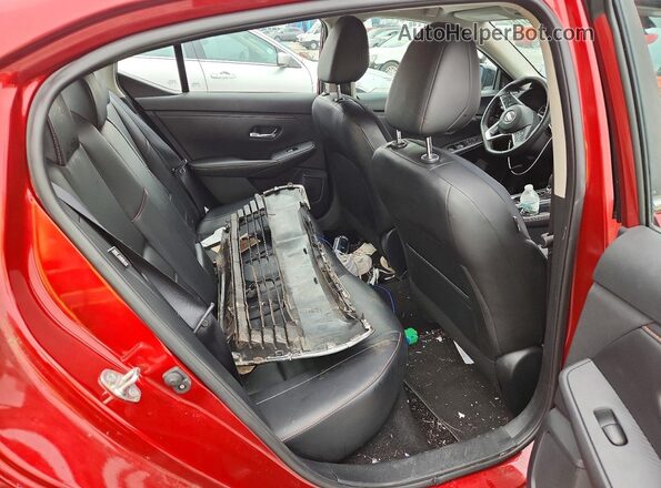 3N1AB8DVXPY307228 2023 NISSAN SENTRA Burgundy უკანა სავარძლების ხედი