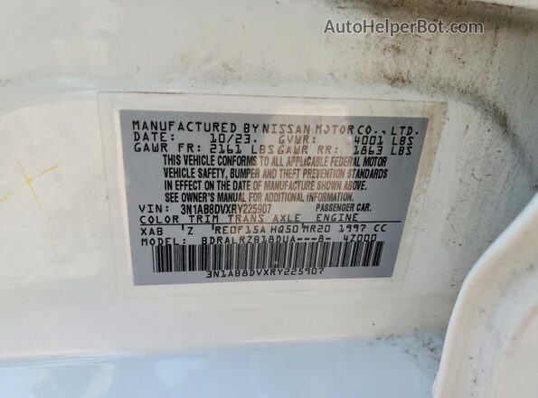 3N1AB8DVXRY225907 2024 NISSAN SENTRA White Widok komory silnika