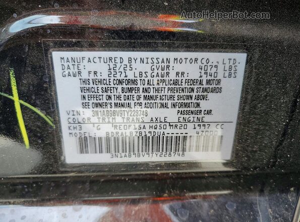 3N1AB9BV9TY228748 2026 NISSAN SENTRA Black Vista del compartimento del motor