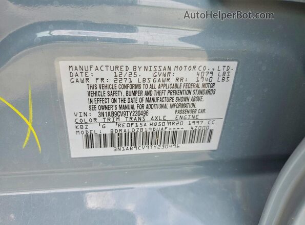 3N1AB9CV9TY230496 2026 NISSAN SENTRA Gray Widok komory silnika