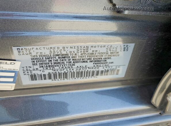 3N1AB9CVXTY211536 2026 NISSAN SENTRA Gray Շարժիչի բաժամունքի տեսք