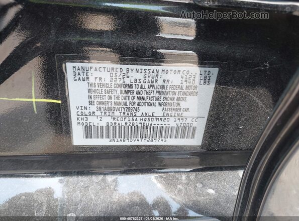 3N1AB9DV4TY289745 2026 NISSAN SENTRA Black Engine compartment view