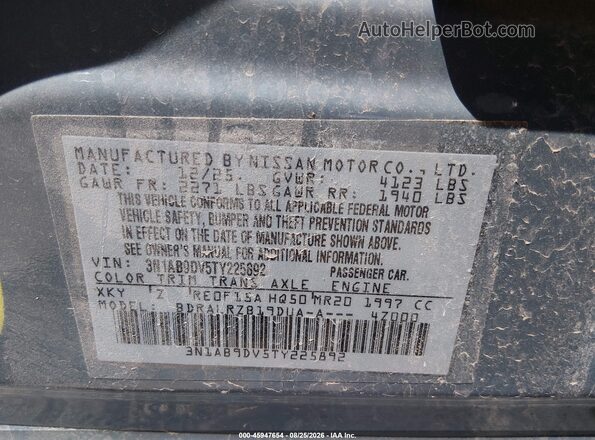 3N1AB9DV5TY225892 2026 NISSAN SENTRA Light Blue Շարժիչի բաժամունքի տեսք