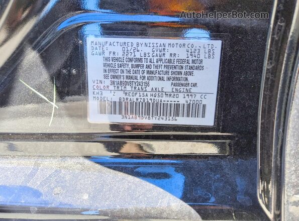3N1AB9DV8TY243156 2026 NISSAN SENTRA Black 