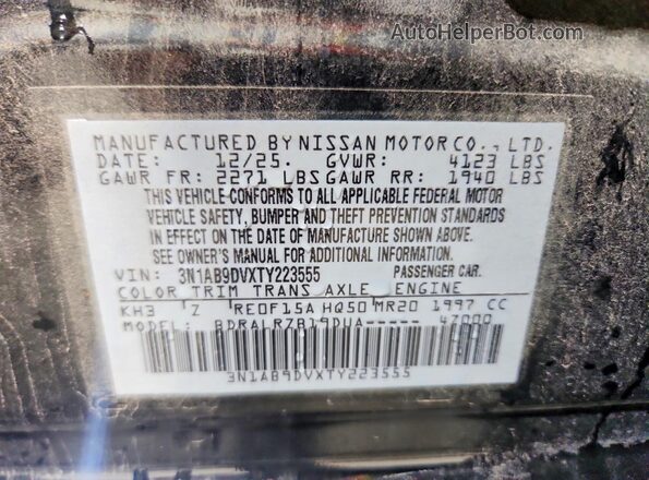 3N1AB9DVXTY223555 2026 NISSAN SENTRA Black 