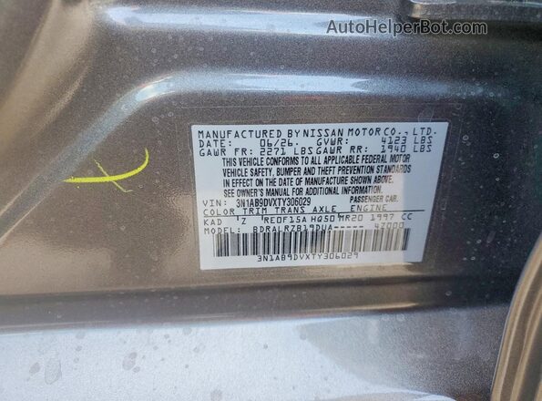 3N1AB9DVXTY306029 2026 NISSAN SENTRA Gray Widok komory silnika