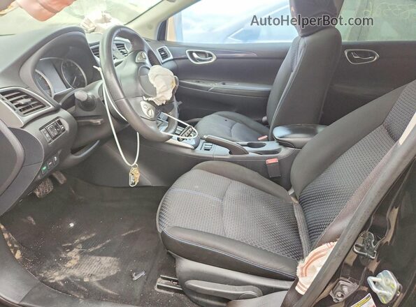 3N1CB7AP0HY319169 2017 NISSAN SENTRA Черный Вид салона спереди
