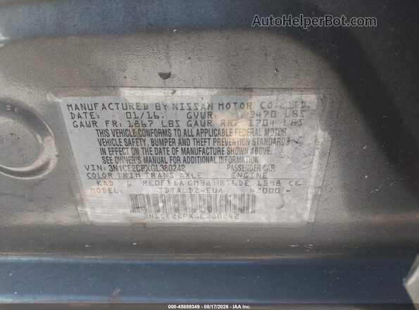 3N1CE2CPXGL380242 2016 NISSAN VERSA NOTE Серый Вид подкапотного пространства
