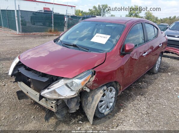 3N1CN7AP4GL816776 2016 NISSAN VERSA Maroon Vista tres cuartos delantera izquierda