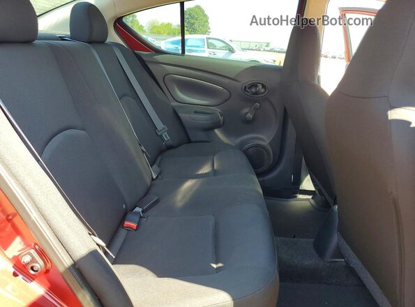 3N1CN7AP8GL908179 2016 NISSAN VERSA Red Rear seats view