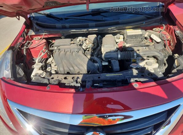 3N1CN7APXGL857557 2016 NISSAN VERSA Бордовый Вид задней части салона