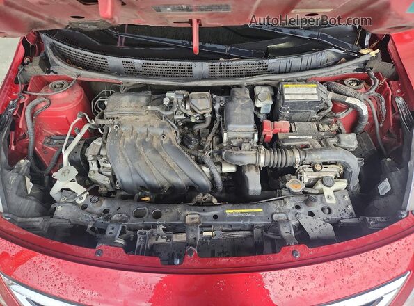 3N1CN7APXGL910256 2016 NISSAN VERSA Red Вид задньої частини салону