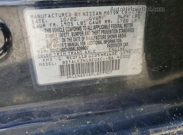 3N1CN8DV8ML809907 2021 NISSAN VERSA Black Engine compartment view
