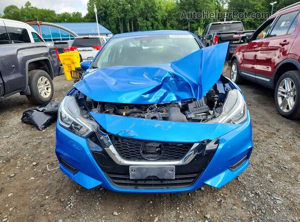 3N1CN8EV0ML884440 2021 NISSAN VERSA Blue Вид спереду