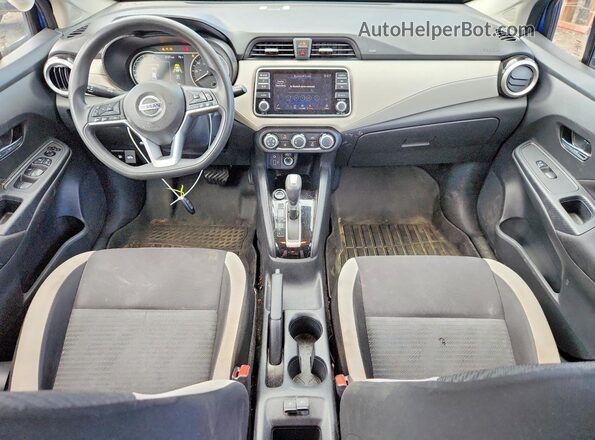 3N1CN8EV0ML884440 2021 NISSAN VERSA Blue Вид панелі приладів