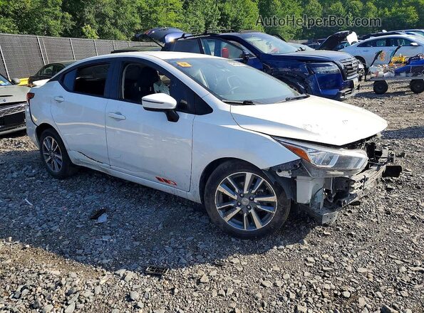 3N1CN8EV1ML869820 2021 NISSAN VERSA White Przód prawy