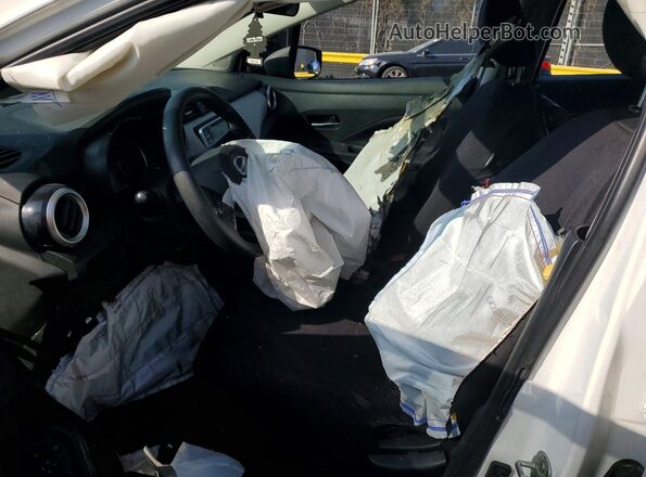 3N1CN8EV1ML869820 2021 NISSAN VERSA White Widok wnętrza z przodu