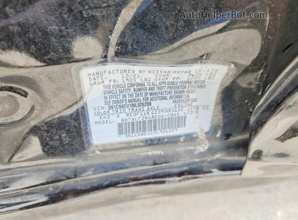 3N1CN8EV1ML926209 2021 NISSAN VERSA Black Вид підкапотного простору